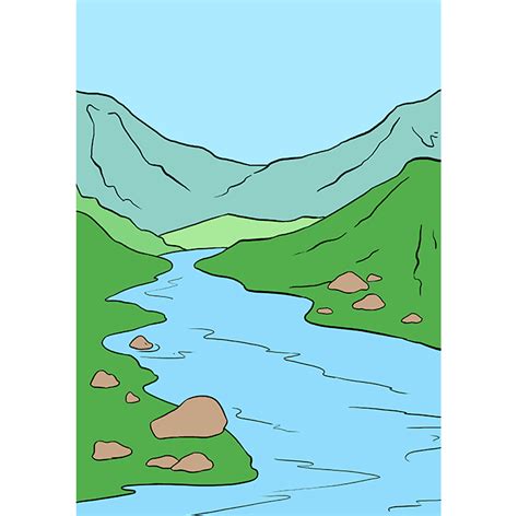 A Drawing Of A River